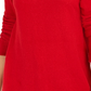Style & Co Women's Exposed Seam Mock Neck Tunic Sweater Red Size Small