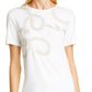 St. John Collection Women's Studded Soft Wash Jersey Tee Size White Size Small