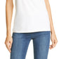 St. John Collection Women's Studded Soft Wash Jersey Tee Size White Size Small