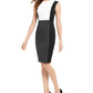 Calvin Klein Women's Colorblocked Sheath Dress Gray Size 6