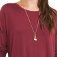 Style & Co Women's Drawstring Tie Cuff Top Red Size X-Small