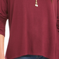 Style & Co Women's Drawstring Tie Cuff Top Red Size X-Small