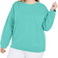 Karen Scott Women's Plus Sweatshirt Teal-Aqua Size 0X