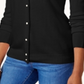 Karen Scott Women's Luxsoft Button Cardigan Black Size Petite XL