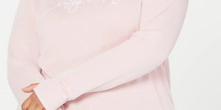 Ideology Women's Plus Graphic Strappy Back Top Pink Size 1X