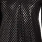 Alfani Women's Metallic Print Smocked Sleeve Top  Black Size X-Large