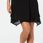 Style & Co Women's Handkerchief Hem Sleeveless Dress Black Size X-Small