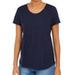 Style & Co Women's Cotton Crew Neck T-Shirt Blue Size Small