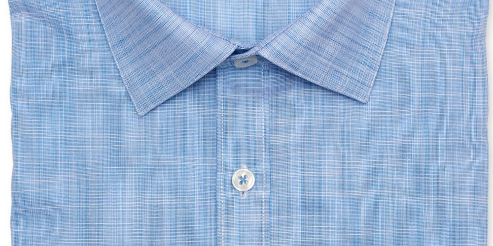 Ryan Seacrest Distinction Men's Slim Stretch Non Iron Dress Shirt Blue Size 18