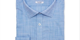 Ryan Seacrest Distinction Men's Slim Stretch Non Iron Dress Shirt Blue Size 18