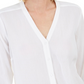 Charter Club Women's Gauzy Tie Sleeve Blouse White Size XX-Large