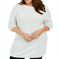 Karen Scott Women's Plus Curved Hem Tunic White Size 0X