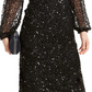 Adrianna Papell Women's Sequin Cocktail Dress Black Size 6