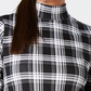 Charter Club Women's Cotton Plaid Top Black Size Small