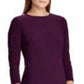 Ralph Lauren Women's 3/4 Sleeve Jewel Neck Above The Knee Sheath Wear To Work Dress All Purple Size 4 Petites