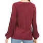 Style & Co Women's Long Sleeve V Neck Sweater Red Size Petite Small