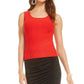 Bar III Women's Scoop-Neck Sweater Tank Top Red Size Small