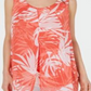 Alfani Women's Layered Tunic Tank Coral Floral Size Petite XL