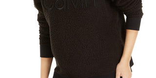 Calvin Klein Women's Performance Logo Fleece Hoodie Black Size Small