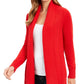 Charter Club Women's Shawl-Collar Open-Front Cardigan Red Size Medium