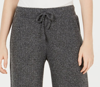 Hippie Rose Juniors Marled Drawstring Pants Silver Size Medium