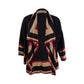 Anne Klein Women's Color Blocked Shawl-Collar Cardigan Black Size Small