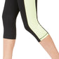 Ideology Women's Colorblocked Cropped Leggings Color Barbell Lime Black Size X-Small
