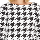Charter Club Women's Button Shoulder Houndstooth Top Black -White Size Petite L
