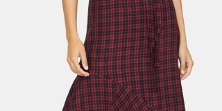 Sanctuary Women's Shes The One Asymmetric Plaid Midi Skirt Black Size 4