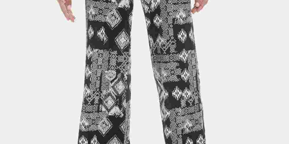 Karen Kane Women's Wide-Leg Pants Charcoal Size Large