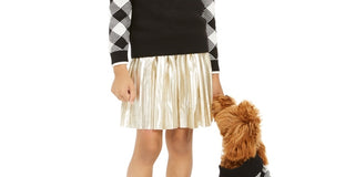 Charter Club Little Girl's Buffalo Check Family Sweater Natural Size 5