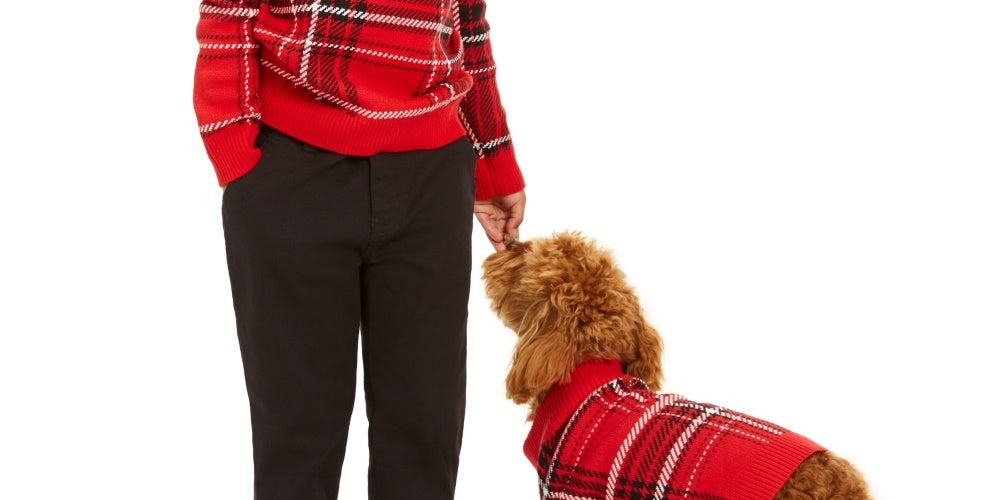 Charter Club Little Boy's Plaid Family Sweater Medium Red Size 4T