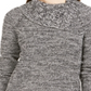 Style & Co Women's Long Sleeve Sweater Black/Grey Size PP
