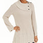 Style & Co Women's Scalloped-Hem Ribbed Sweater Beige Size Small