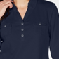 Karen Scott Women's 3/4 Sleeve Polo Shirt Blue Size Petite L