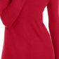 INC International Concepts Women's Asymmetrical Ribbed Tunic Dark Red Size Small