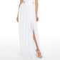 City Studios Juniors' Embellished Illusion Tulip Gown White Size 3