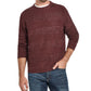 Weatherproof Vintage Men's Ribbed Trim Striped Crewneck Sweater Red Size Large