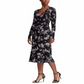 Ralph Lauren Women's Floral Print Wrap Dress Black Size 0