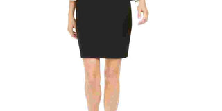 Calvin Klein Women's Embellished Bell Sleeve Sheath Dress Black Size 6