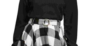 Bar III Women's Cozy Turtleneck Top Black Size Large