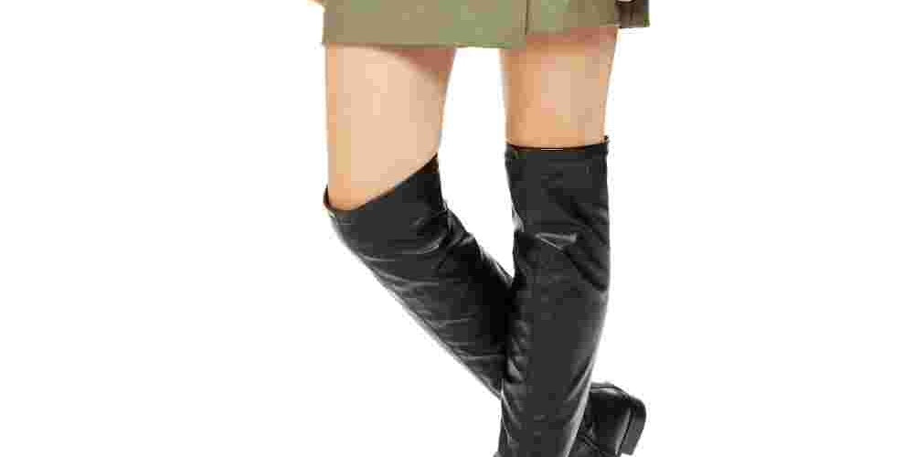 Bar III Women's Faux Leather Mini A Line Skirt Green Size XX-Small