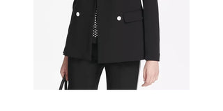 Calvin Klein Women's Scuba Double Breasted Jacket Black Size 10