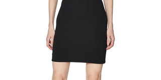 Laundry Women's Faux Fur Faux Feather Trim Spaghetti Strap Square Neck Short Sheath Cocktail Dress Black Size 2