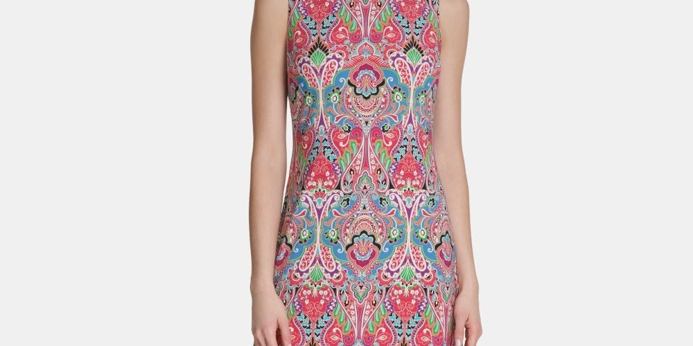 Tommy Hilfiger Women's Printed A Line Dress Red Size 14