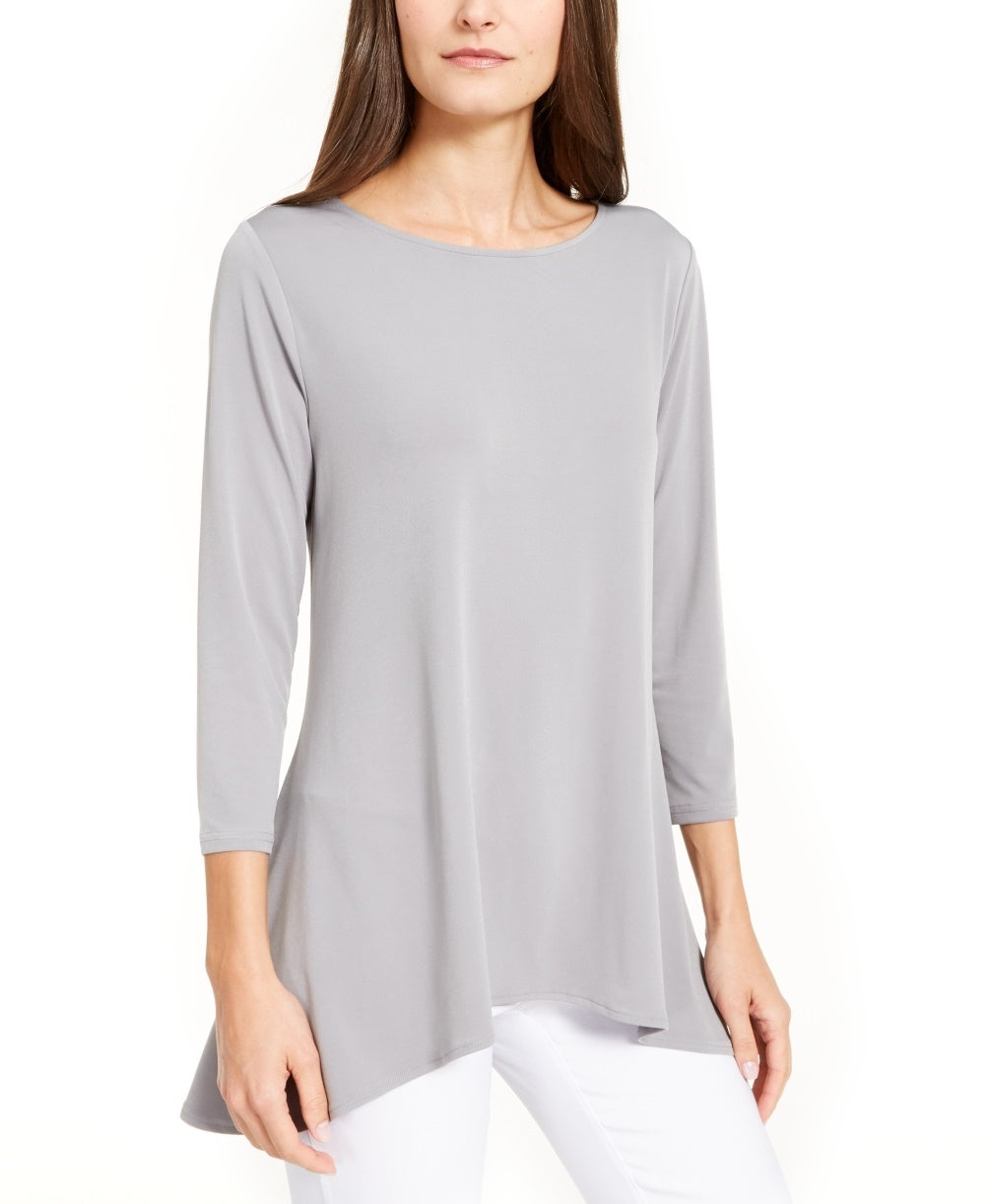 Alfani Women's High Low Tunic Gray Size XX-Large