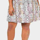 City Studios Women's Animal Print Short Sleeve Crew Neck Above The Knee Fit + Flare Dress Gray Size Small