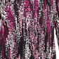 JM Collection Women's Printed Shirttail Hem Top Purple Multi  Size Petite S