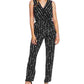 Vince Camuto Women's Stripe Impressions Sleeveless Belted Jumpsuit Black Size 14