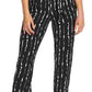 Vince Camuto Women's Stripe Impressions Sleeveless Belted Jumpsuit Black Size 14